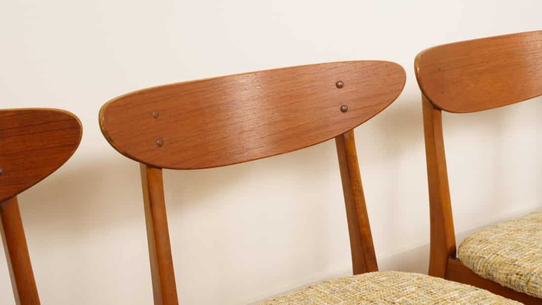 6 X Eetkamerstoel Farstrup Model 210 Opnieuw Gestoffeerd