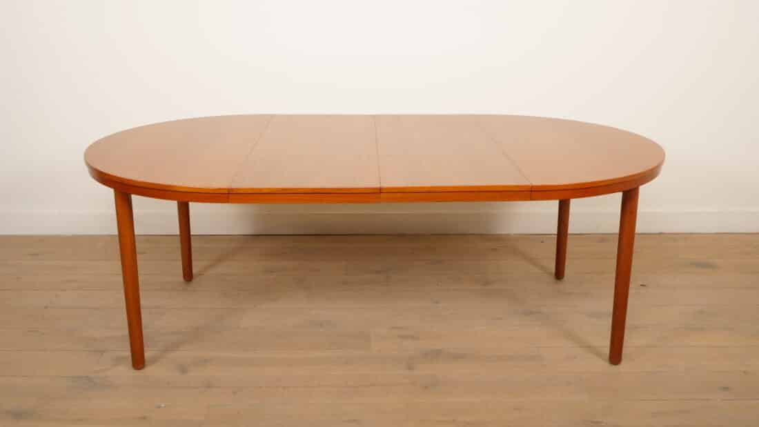 Vintage Ronde Eettafel Teak Uitschuifbaar 120 8211 210 Cm Vintage Ronde Eettafel Teak Uitschuifbaar 120 8211 210 Cm