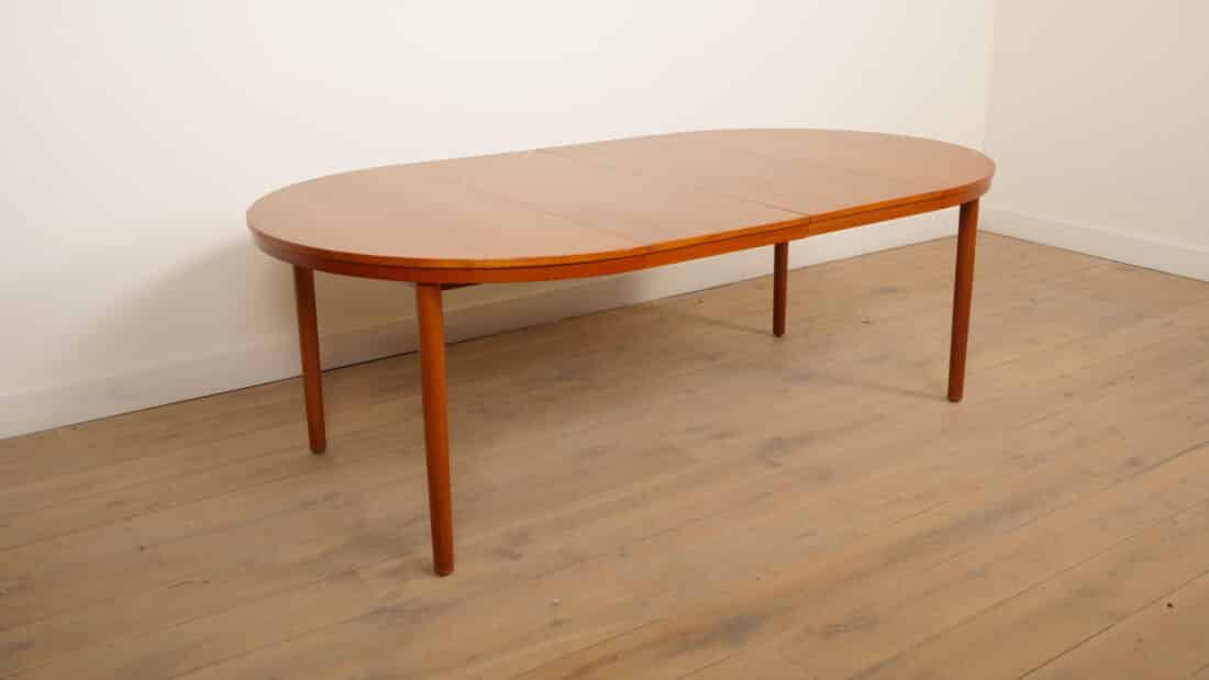 Vintage Ronde Eettafel Teak Uitschuifbaar 120 8211 210 Cm Vintage Ronde Eettafel Teak Uitschuifbaar 120 8211 210 Cm