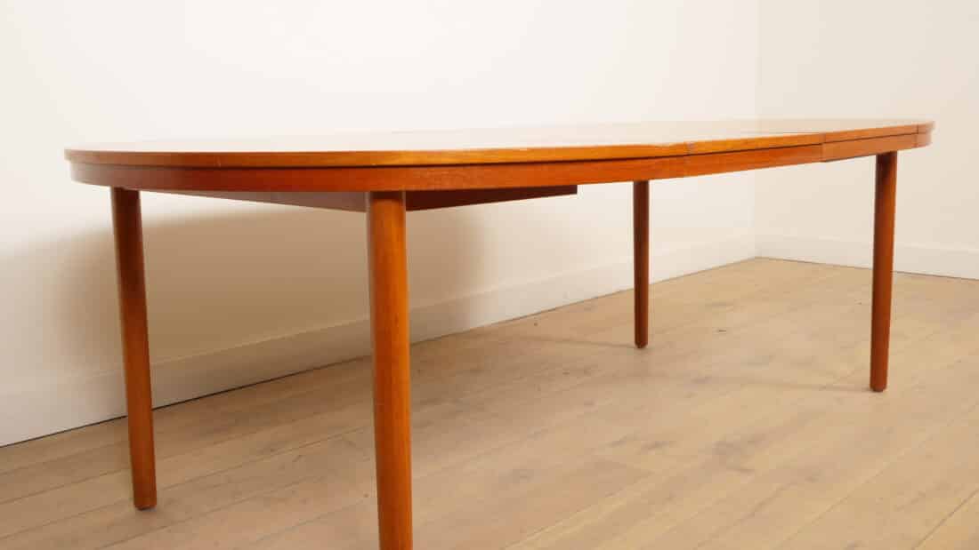 Vintage Ronde Eettafel Teak Uitschuifbaar 120 8211 210 Cm Vintage Ronde Eettafel Teak Uitschuifbaar 120 8211 210 Cm