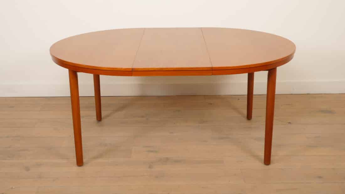 Vintage Ronde Eettafel Teak Uitschuifbaar 120 8211 210 Cm Vintage Ronde Eettafel Teak Uitschuifbaar 120 8211 210 Cm