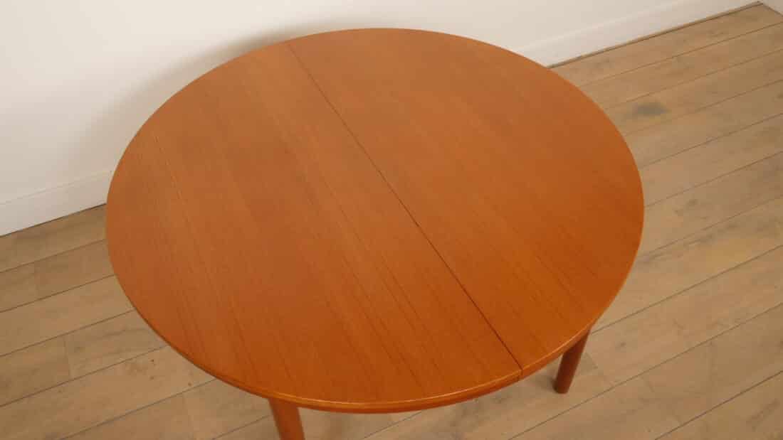Vintage Ronde Eettafel Teak Uitschuifbaar 120 8211 210 Cm Vintage Ronde Eettafel Teak Uitschuifbaar 120 8211 210 Cm