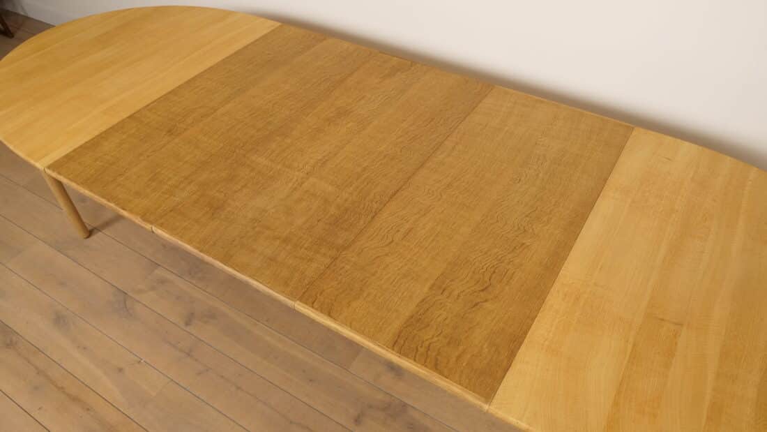 Vintage Ovalen Eettafel Eiken Uitschuifbaar 3 Uitschuifbladen