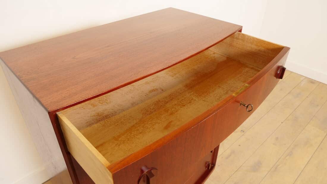 Vintage Ladekast 6 Lades 120 Cm Teak Henning Kjaernulf