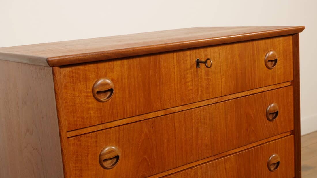 Vintage Ladekast 6 Lades 104 Cm Teak