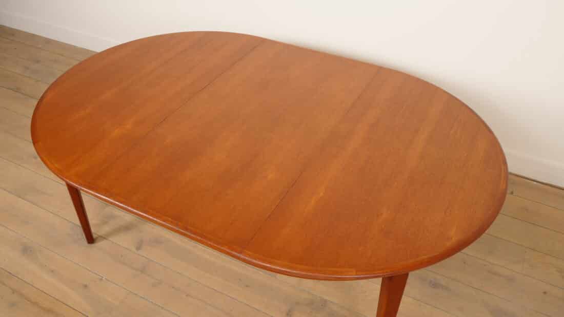 Vintage Ronde Eettafel Uitschuifbaar Teak 125 8211 185 Cm