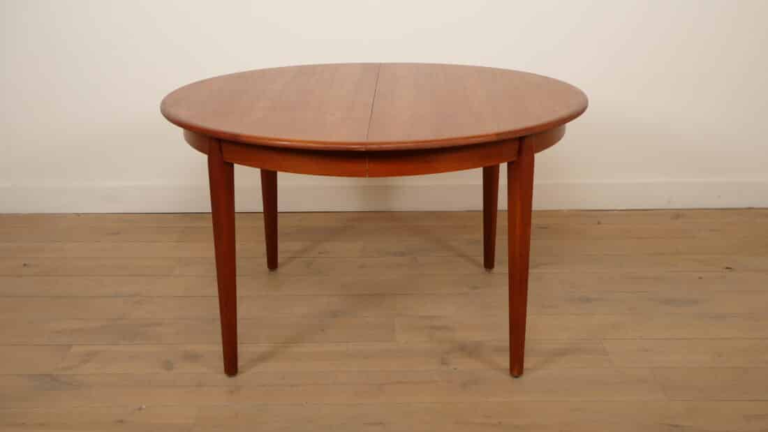 Vintage Ronde Eettafel Uitschuifbaar Teak 125 8211 185 Cm