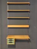 Vintage boekenrek | Bureau | Met verlichting | Kai Kristiansen | Wandplanken | Eiken