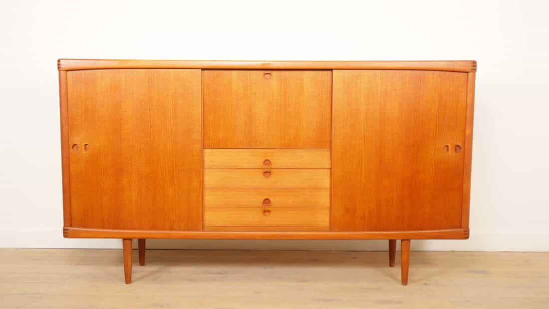 Vintage Kast Deens Highboard Schuifdeuren Bramin 225 Cm Vintage Kast Deens Highboard Schuifdeuren Bramin 225 Cm
