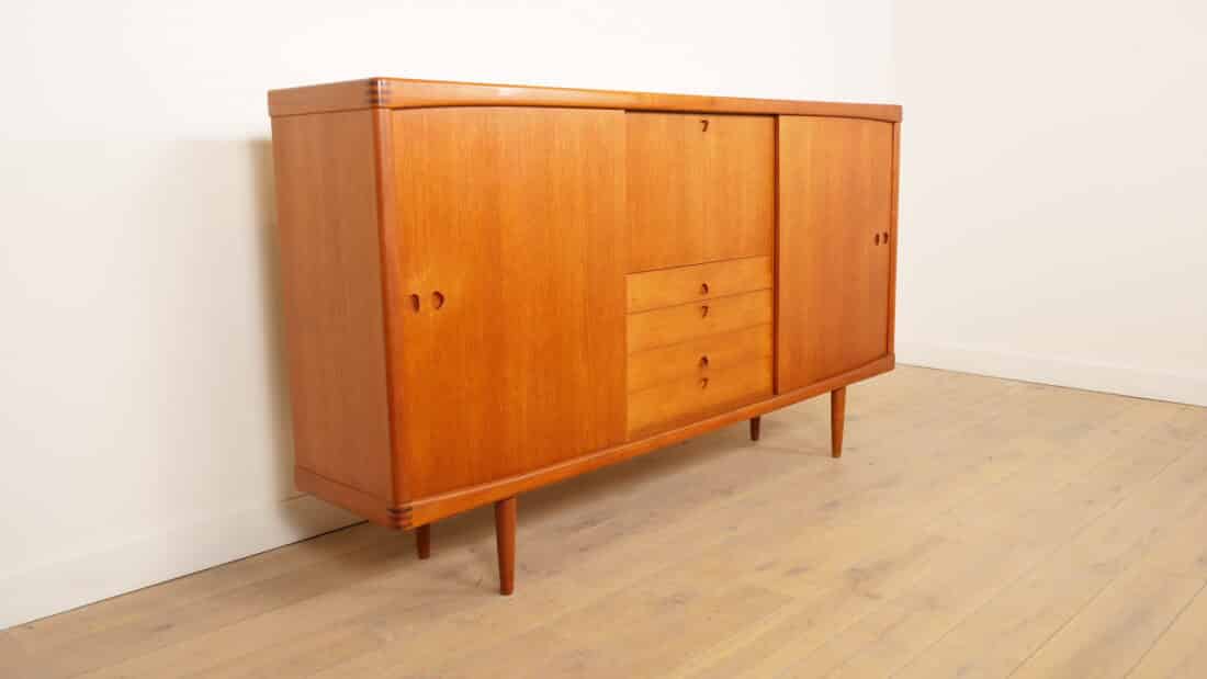 Vintage Kast Deens Highboard Schuifdeuren Bramin 225 Cm Vintage Kast Deens Highboard Schuifdeuren Bramin 225 Cm