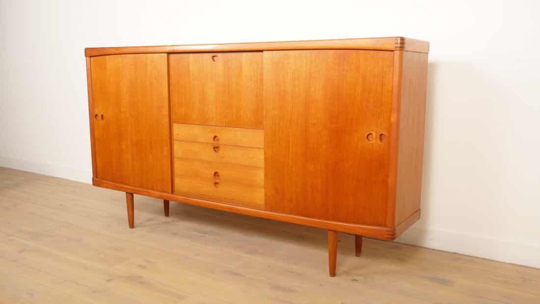 Vintage Kast Deens Highboard Schuifdeuren Bramin 225 Cm Vintage Kast Deens Highboard Schuifdeuren Bramin 225 Cm