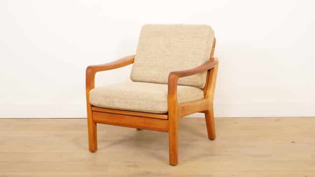 Fauteuil Lounge Vintage Teck Creme Juul Kristensen