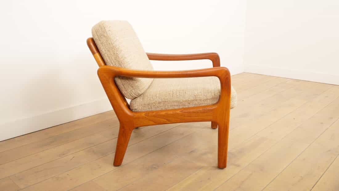 Vintage Lounge Fauteuil Teak Creme Juul Kristensen Vintage Lounge Fauteuil Teak Creme Juul Kristensen