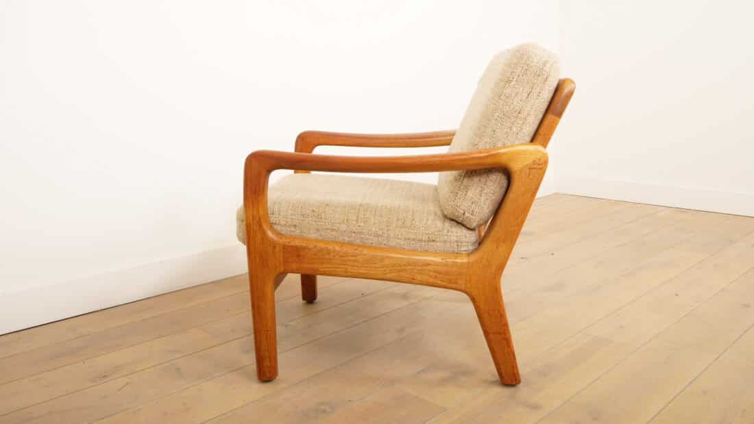 Vintage Lounge Fauteuil Teak Creme Juul Kristensen Vintage Lounge Fauteuil Teak Creme Juul Kristensen