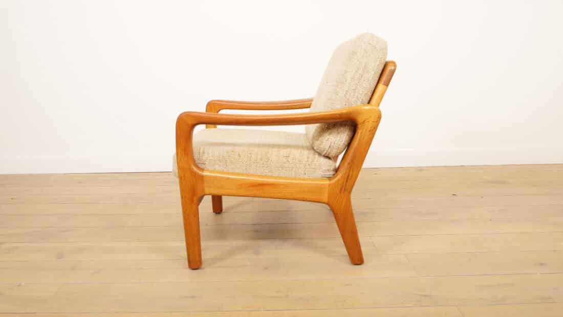 Vintage Lounge Fauteuil Teak Creme Juul Kristensen Vintage Lounge Fauteuil Teak Creme Juul Kristensen