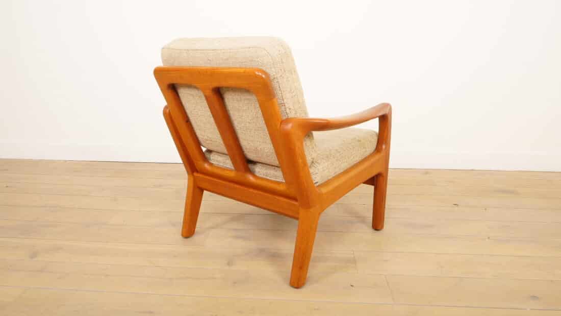 Vintage Lounge Fauteuil Teak Creme Juul Kristensen Vintage Lounge Fauteuil Teak Creme Juul Kristensen