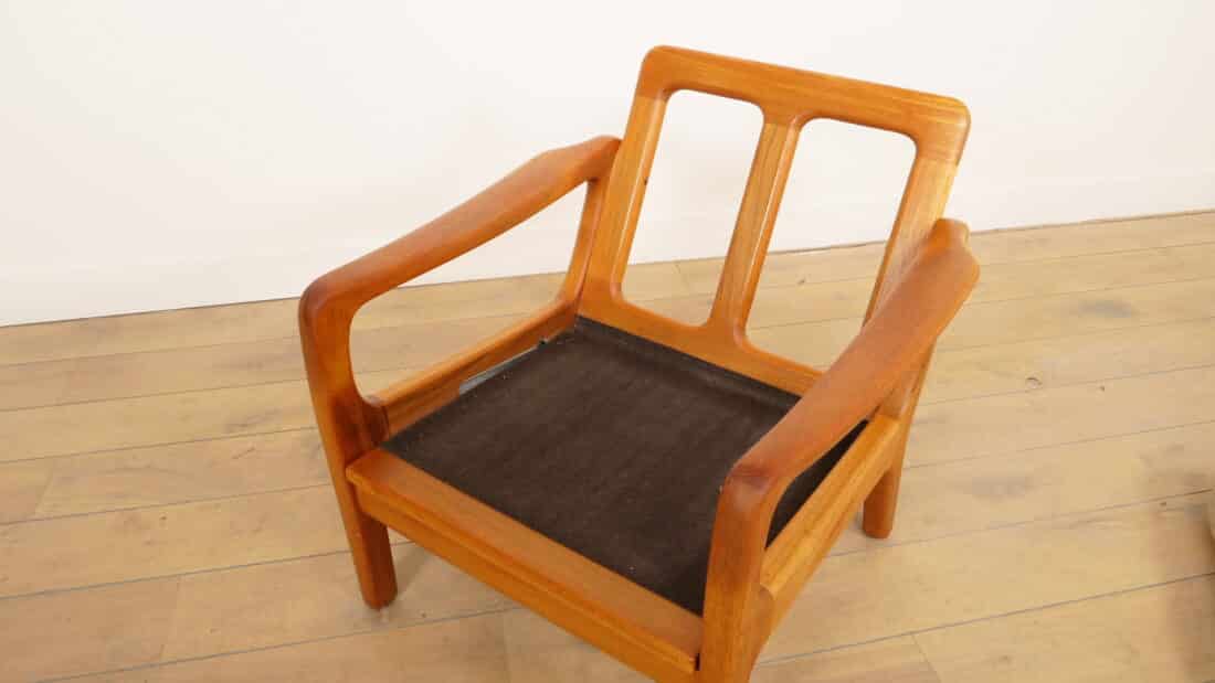 Vintage Lounge Fauteuil Teak Creme Juul Kristensen Vintage Lounge Fauteuil Teak Creme Juul Kristensen