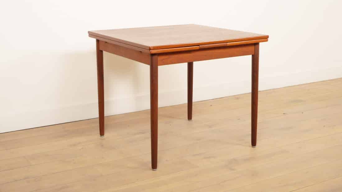Compacte Vintage Eettafel Uitschuifbaar 1960s Compacte Vintage Eettafel Uitschuifbaar 1960s