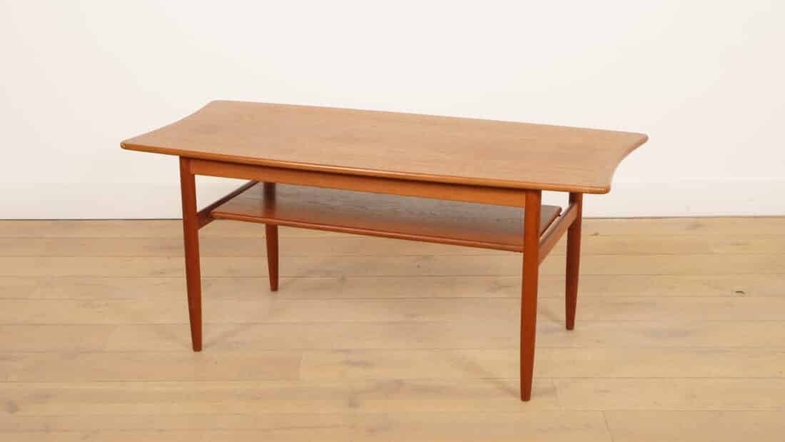 Vintage Salontafel Teak Deens Organisch
