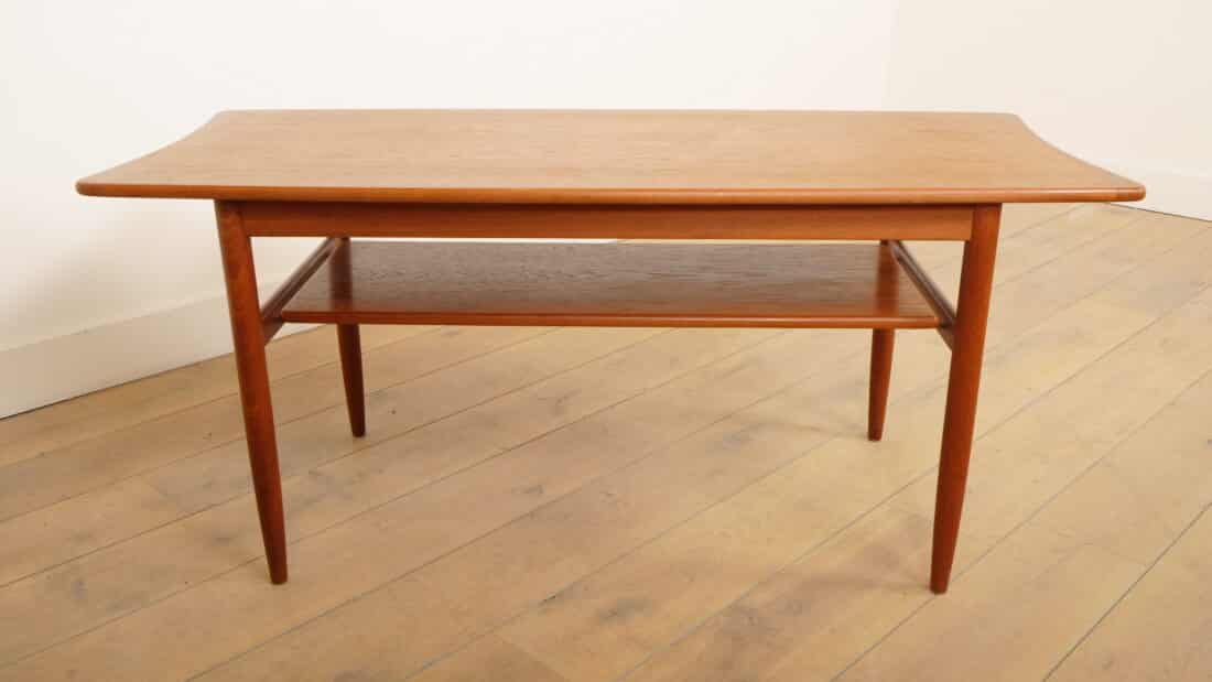 Vintage Salontafel Teak Deens Organisch