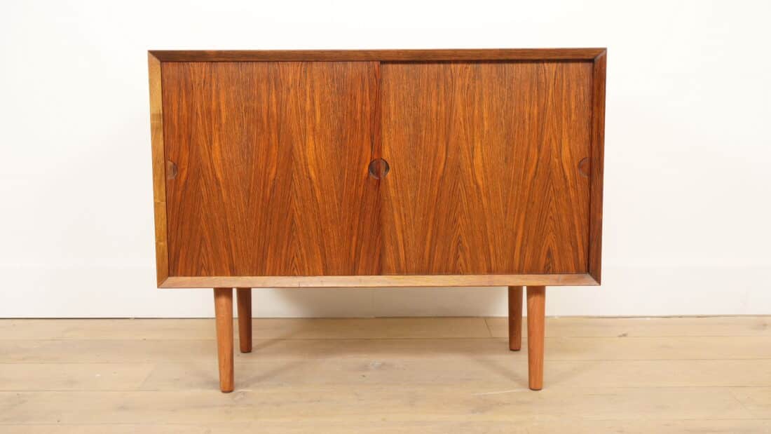 Vintage Wandkast Palissander Schuifdeuren Poul Cadovius