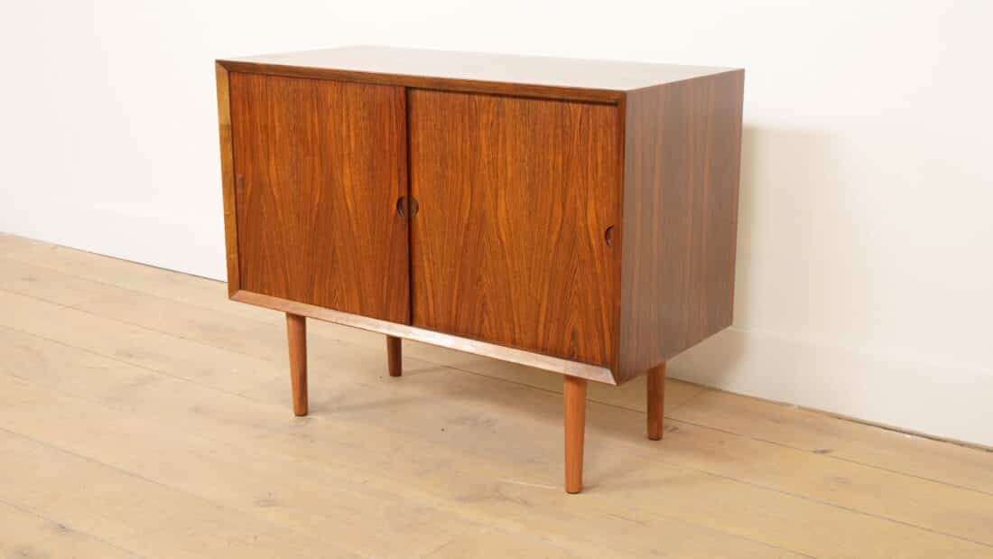 Vintage Wandkast Palissander Schuifdeuren Poul Cadovius