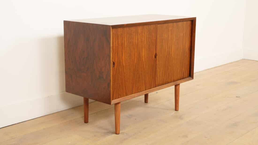 Vintage Wandkast Palissander Schuifdeuren Poul Cadovius