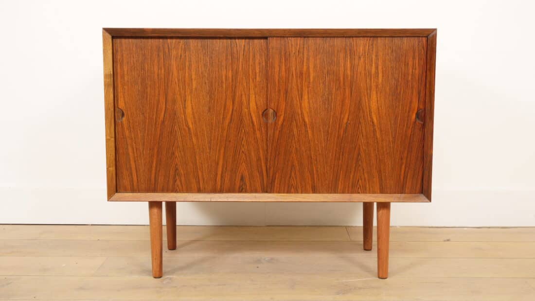 Vintage Wandkast Palissander Schuifdeuren Poul Cadovius