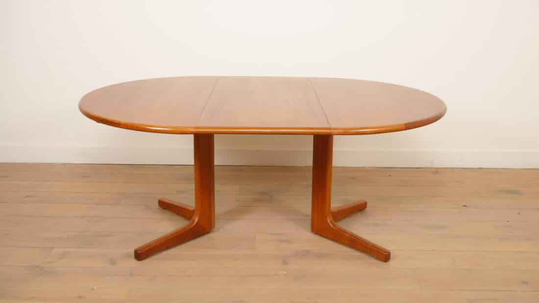 Vintage Ronde Eettafel Uitschuifbaar Teak 121 173 Cm