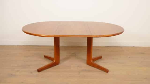 Vintage Ronde Eettafel Uitschuifbaar Teak 121 173 Cm