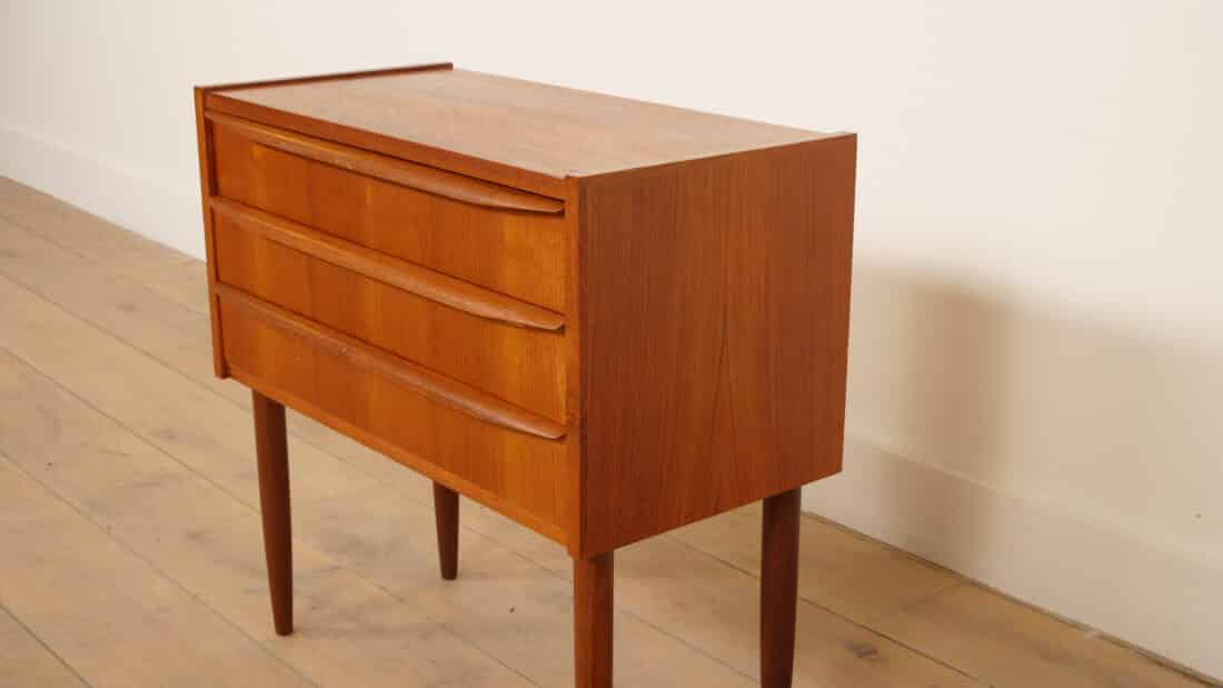 Vintage Ladekast 3 Lades Nachtkastje Vintage Ladekast 3 Lades Nachtkastje