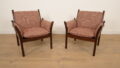 Set van 2 vintage fauteuils | Illum Wikkelsø voor Silkeborg | Model Genius | Mahonie