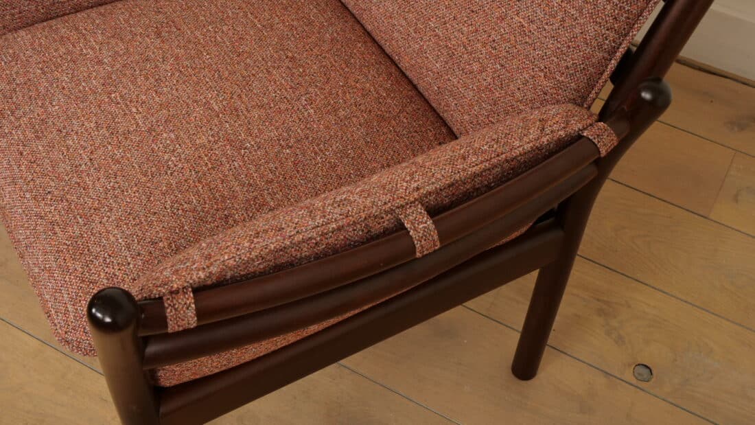 Set Van 2 Vintage Fauteuils Illum Wikkels Voor Silkeborg Model Genius Mahonie