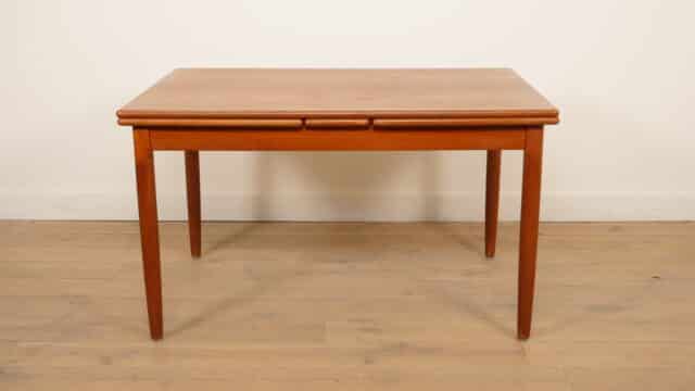Vintage Eettafel Teak Uitschuifbaar 130 Cm