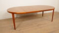 Vintage ronde eettafel | Teak | Uitschuifbaar | 120 - 220 cm