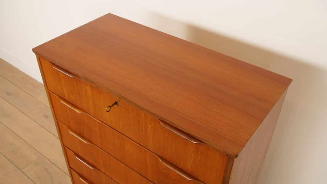 Vintage Ladekast Teak 6 Lades 121 Cm Vintage Ladekast Teak 6 Lades 121 Cm