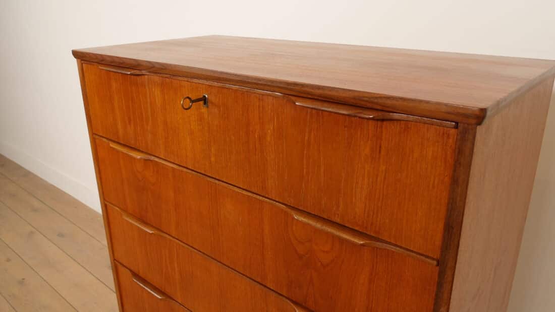 Vintage Ladekast Teak 6 Lades 121 Cm Vintage Ladekast Teak 6 Lades 121 Cm