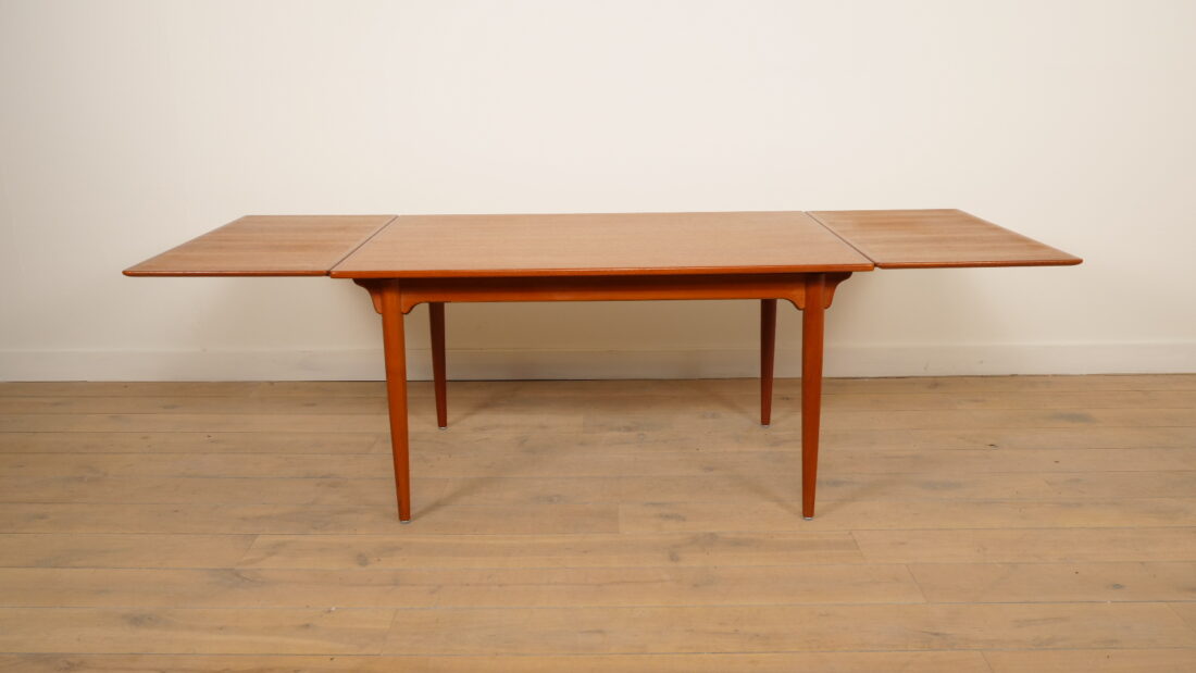 Vintage Eettafel Omann Jun No 50 Teak Uitschuifbaar