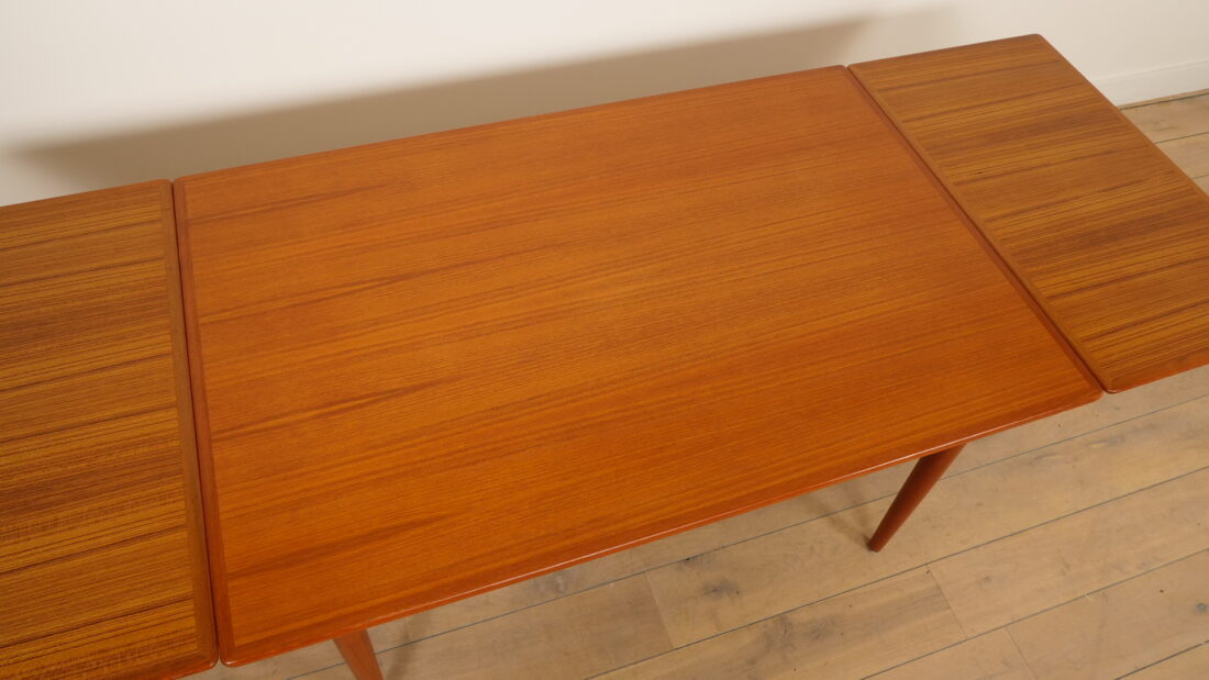 Vintage Eettafel Omann Jun No 50 Teak Uitschuifbaar