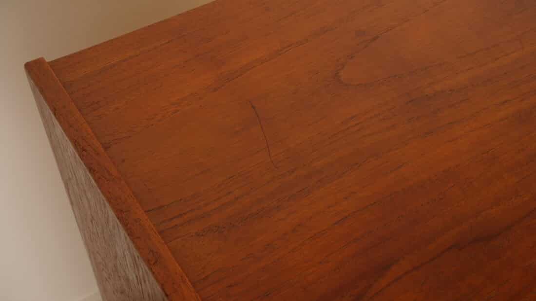 Vintage Deense Ladekast Teak 6 Lades 108 Cm