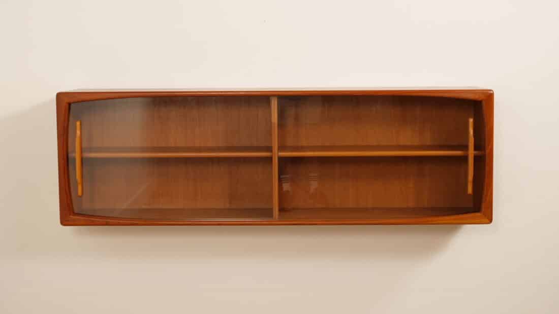 Vintage Dressoir Glazen Schuifdeur Zwevend 160 Cm