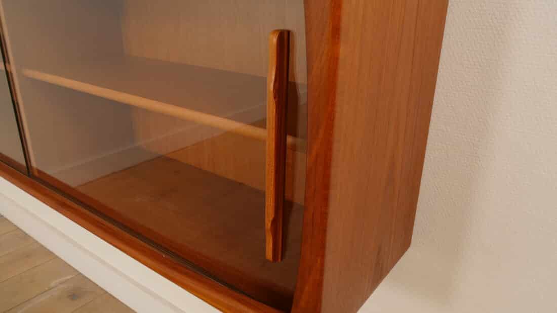 Vintage Dressoir Glazen Schuifdeur Zwevend 160 Cm
