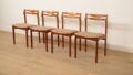 Set van 4 eetkamerstoelen | Teak