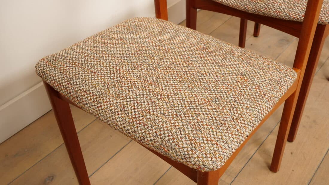 Set Van 4 Eetkamerstoelen Teak