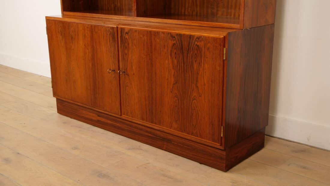 Vintage Highboard Boekenkast Platenkast Palissander Hundevad Voor Omann Jun