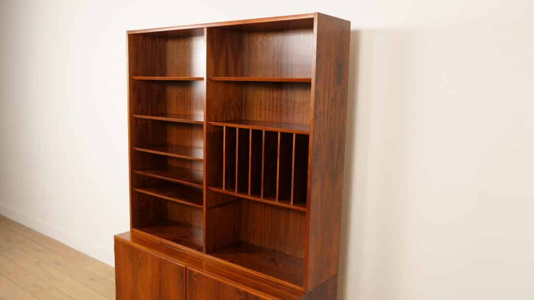 Vintage Highboard Boekenkast Platenkast Palissander Hundevad Voor Omann Jun