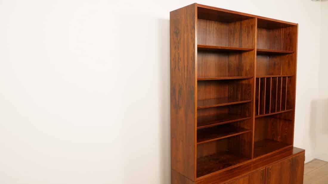 Vintage Highboard Boekenkast Platenkast Palissander Hundevad Voor Omann Jun