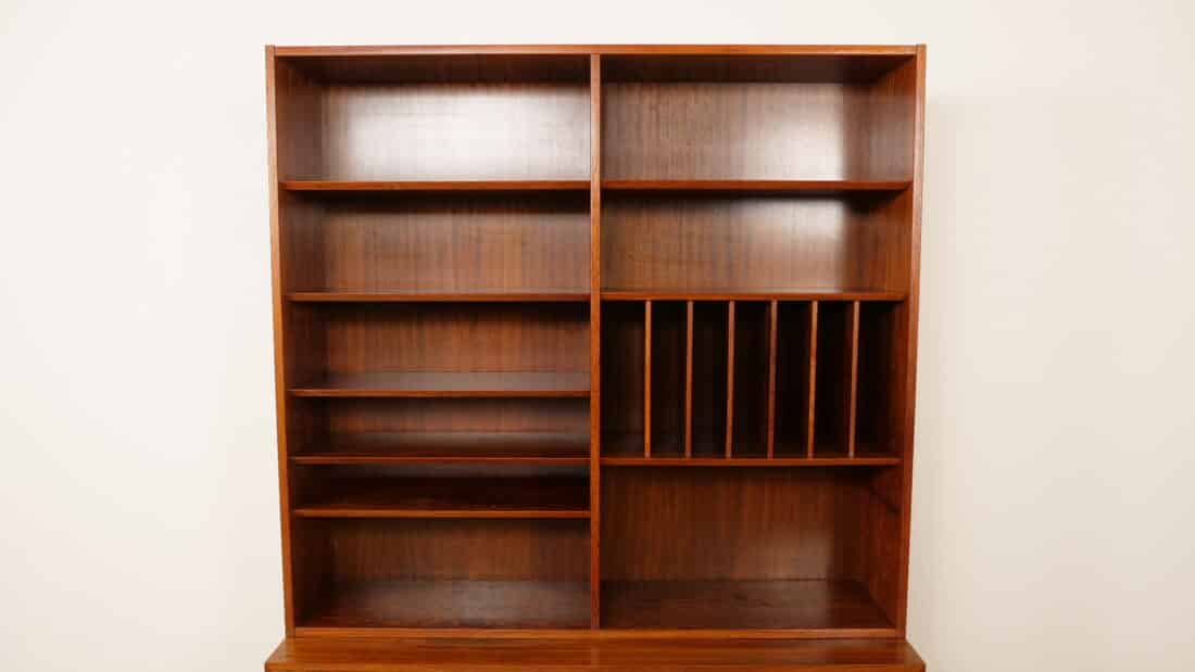 Vintage Highboard Boekenkast Platenkast Palissander Hundevad Voor Omann Jun