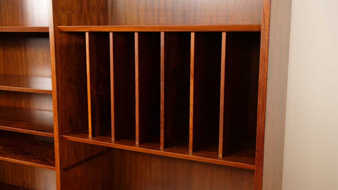 Vintage Highboard Boekenkast Platenkast Palissander Hundevad Voor Omann Jun