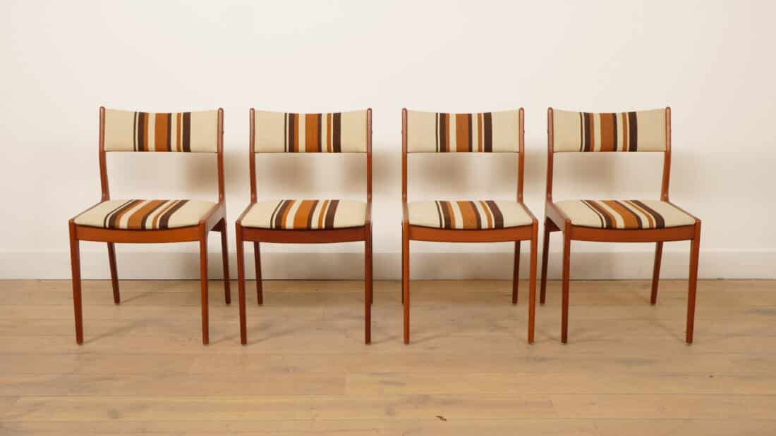 Set Van 4 Eetkamerstoelen Teak Johannes Andersen